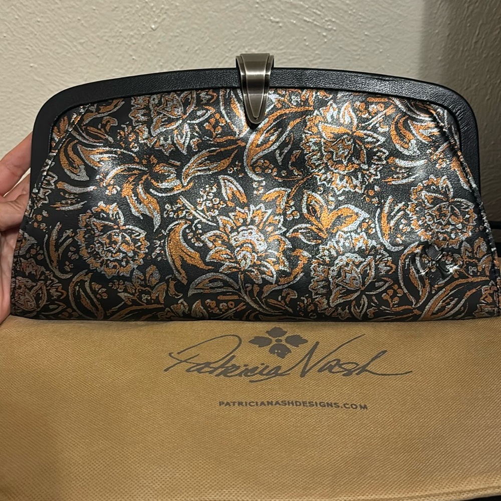 Patricia Nash Tri Metallic Leather Crossbody bag